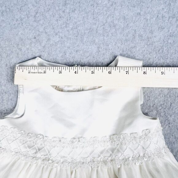 Cinderella Baby Dress 18M White Floral Embroidered Organza Special Occasion Gown - Picture 6 of 14